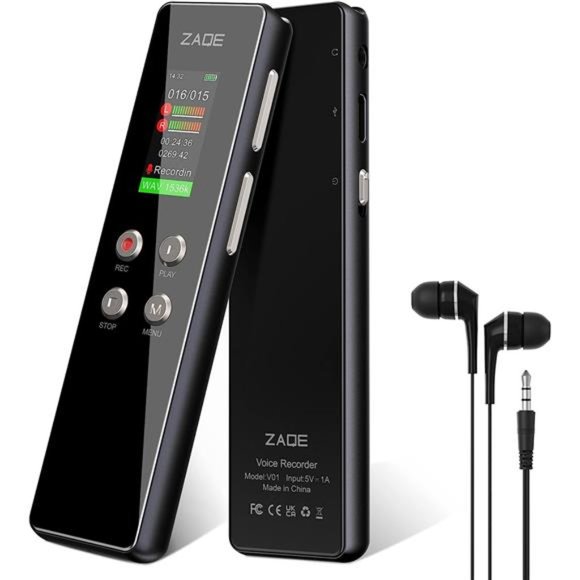 Voice Activated Recorder Spy Digital Audio 64 GB For With MP3 Player - Picture 1 of 6